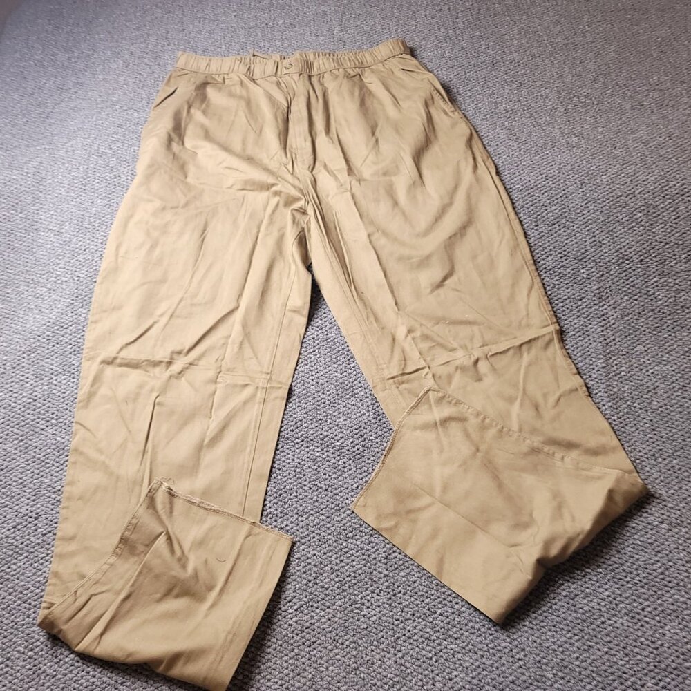 LOT OF 2 KingSize Pants Mens 1XB XL B x38  Big Tall Tan Beige Chino Khaki Cotton